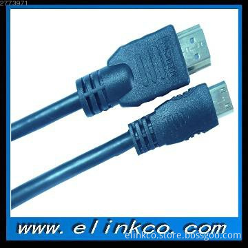 High Speed Mini HDMI Cable 3D Support 1080P with Ethernet